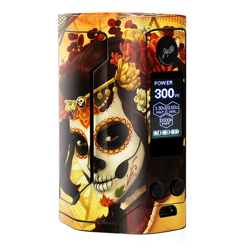  Skull Girl Dia De Los Muertos Paint Wismec RX Gen 3 Skin