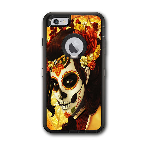  Skull Girl Dia De Los Muertos Paint Otterbox Defender iPhone 6 PLUS Skin
