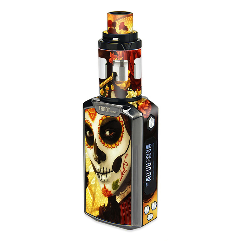  Skull Girl Dia De Los Muertos Paint Vaporesso  Tarot Nano Skin