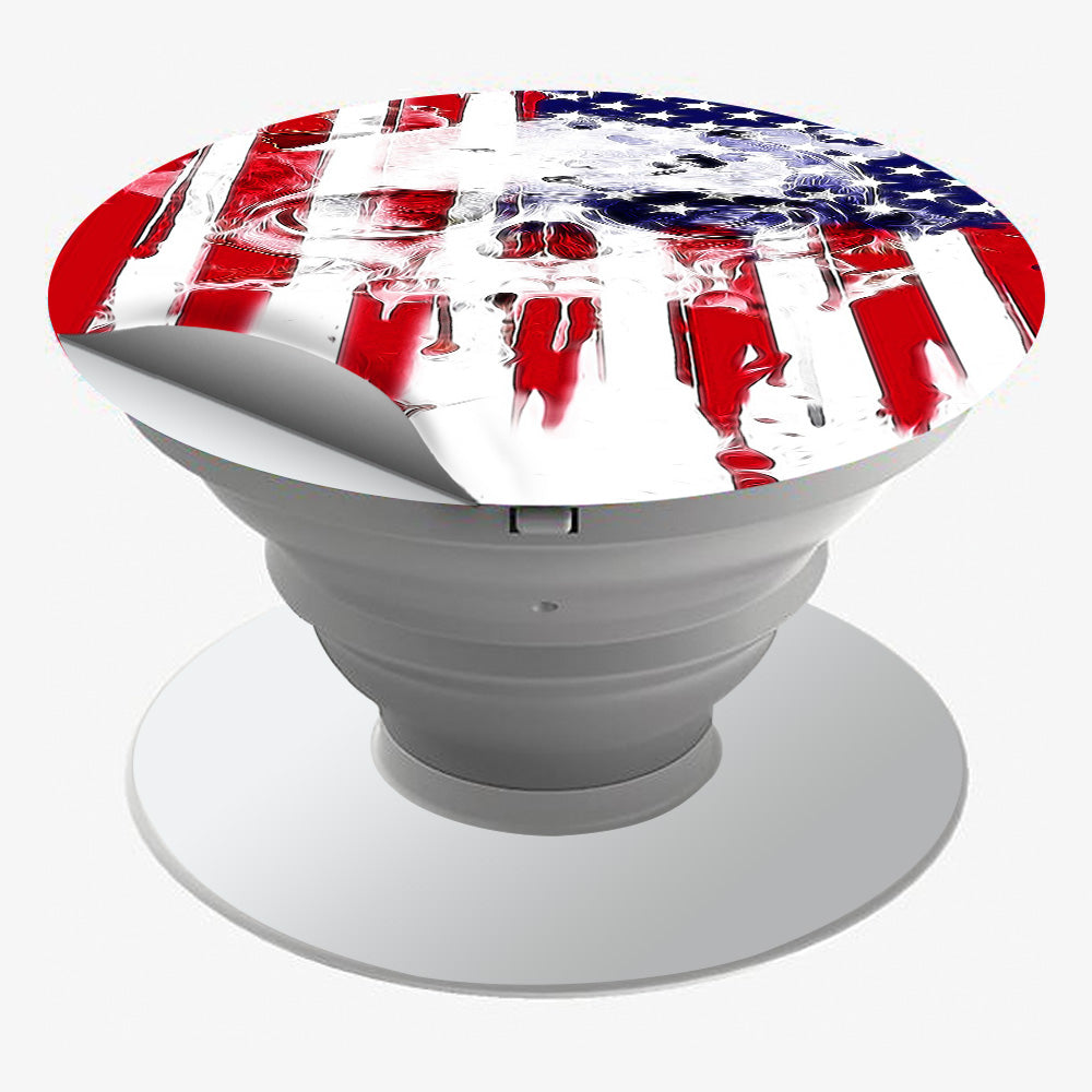  U.S.A. Flag Skull Drip Popsocket Pop Socket Skin
