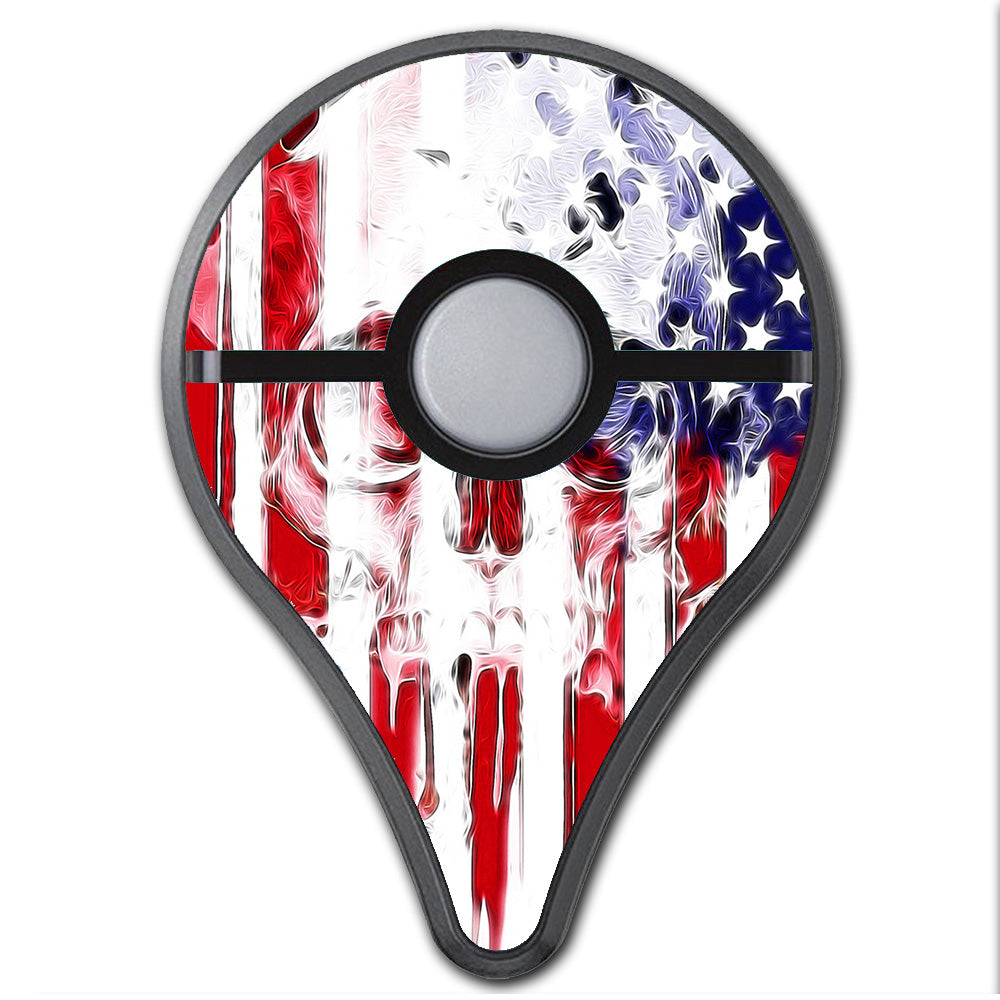  U.S.A. Flag Skull Drip Pokemon Go Plus Skin