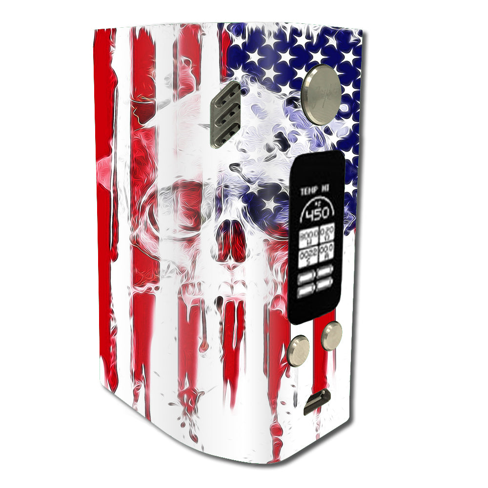  U.S.A. Flag Skull Drip Wismec Reuleaux RX300 Skin