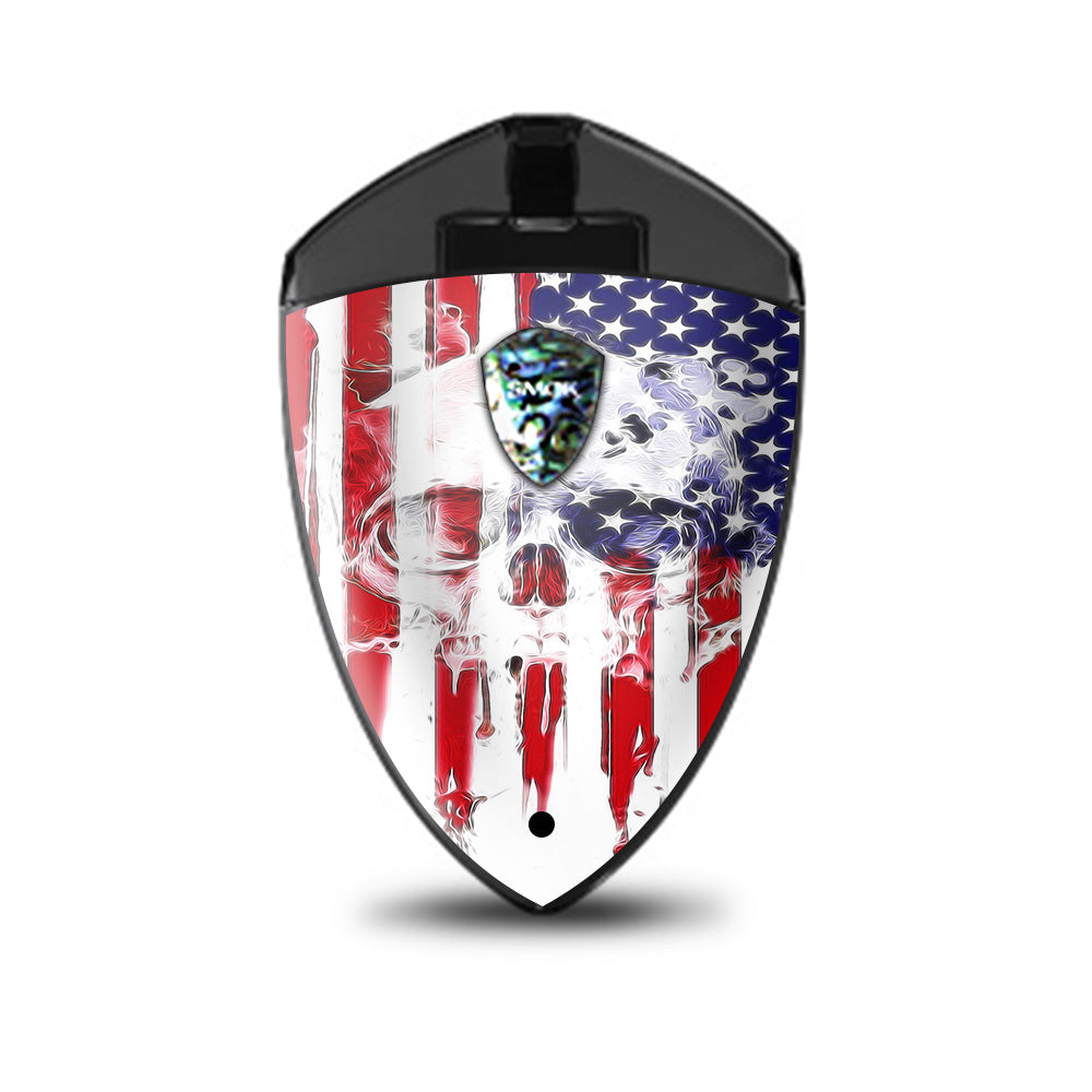  U.S.A. Flag Skull Drip Smok Rolo Badge Skin