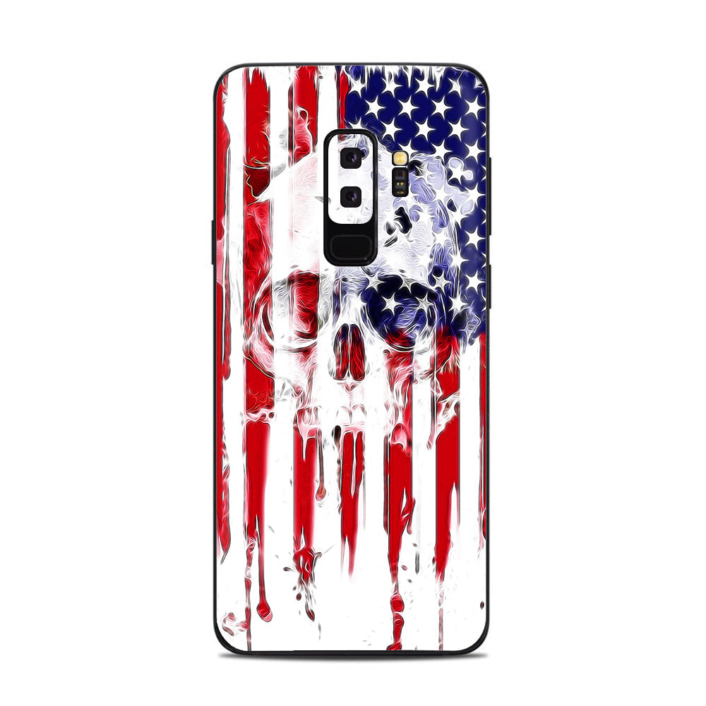  U.S.A. Flag Skull Drip Samsung Galaxy S9 Plus Skin