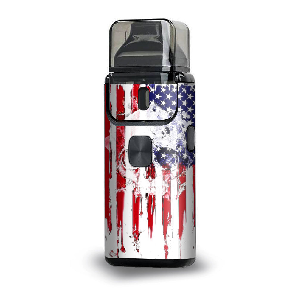  U.S.A. Flag Skull Drip Aspire Breeze 2 Skin