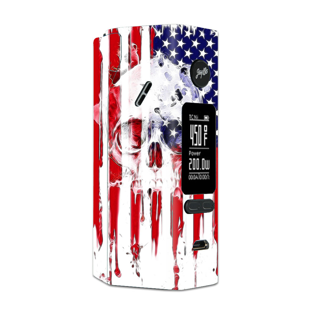  U.S.A. Flag Skull Drip Wismec Reuleaux RX 2/3 combo kit Skin