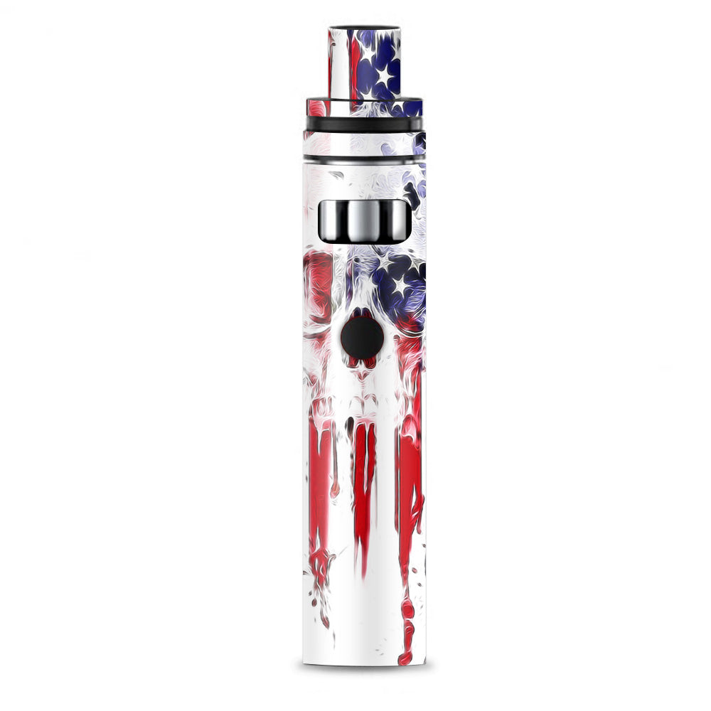  U.S.A. Flag Skull Drip Smok Stick AIO Skin