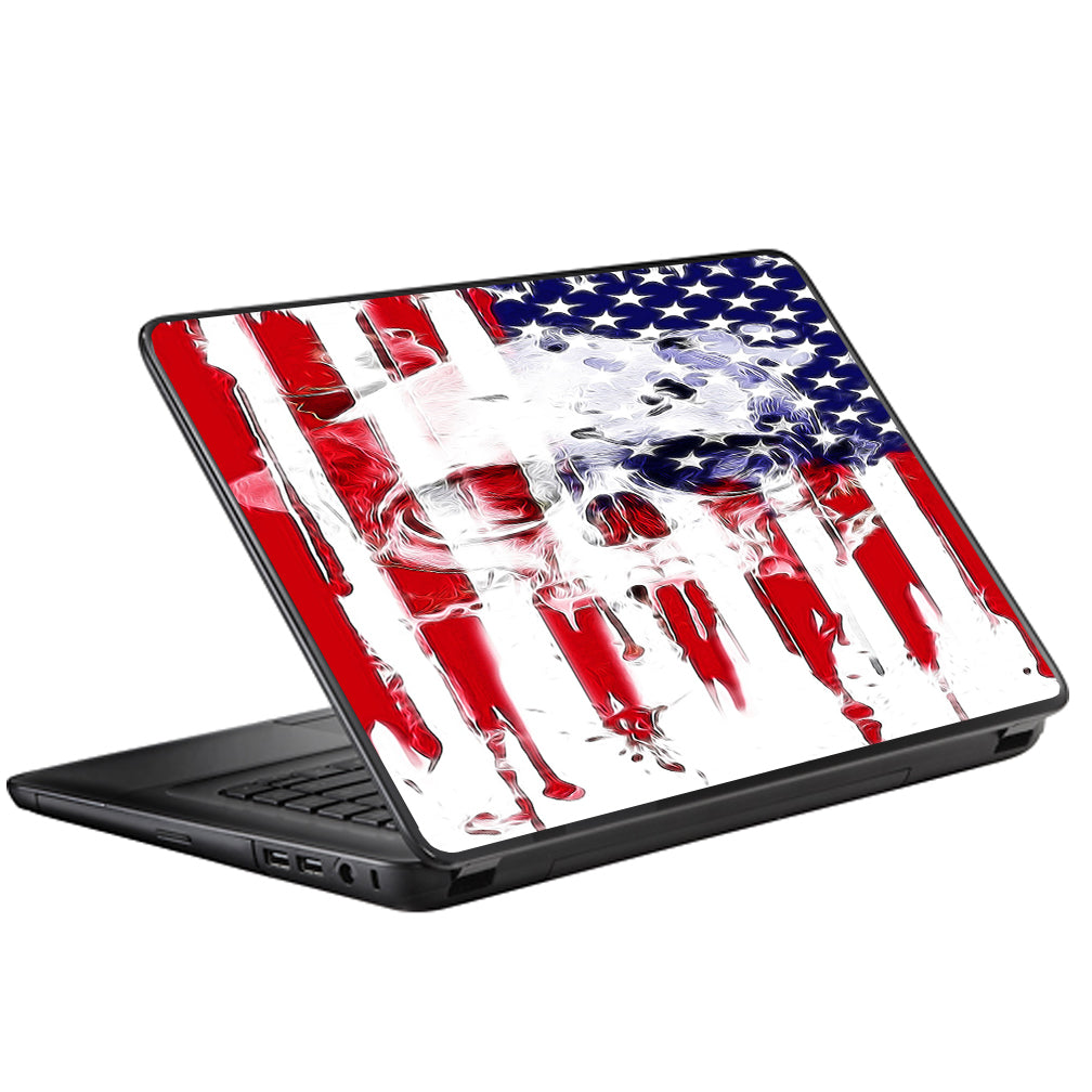  U.S.A. Flag Skull Drip Universal 13 to 16 inch wide laptop Skin