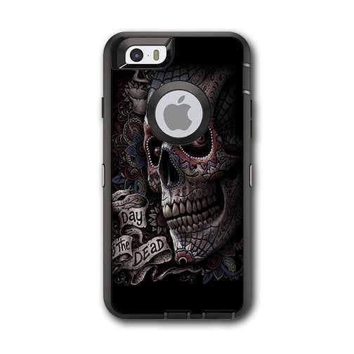  Day Of The Dead Skull Otterbox Defender iPhone 6 Skin