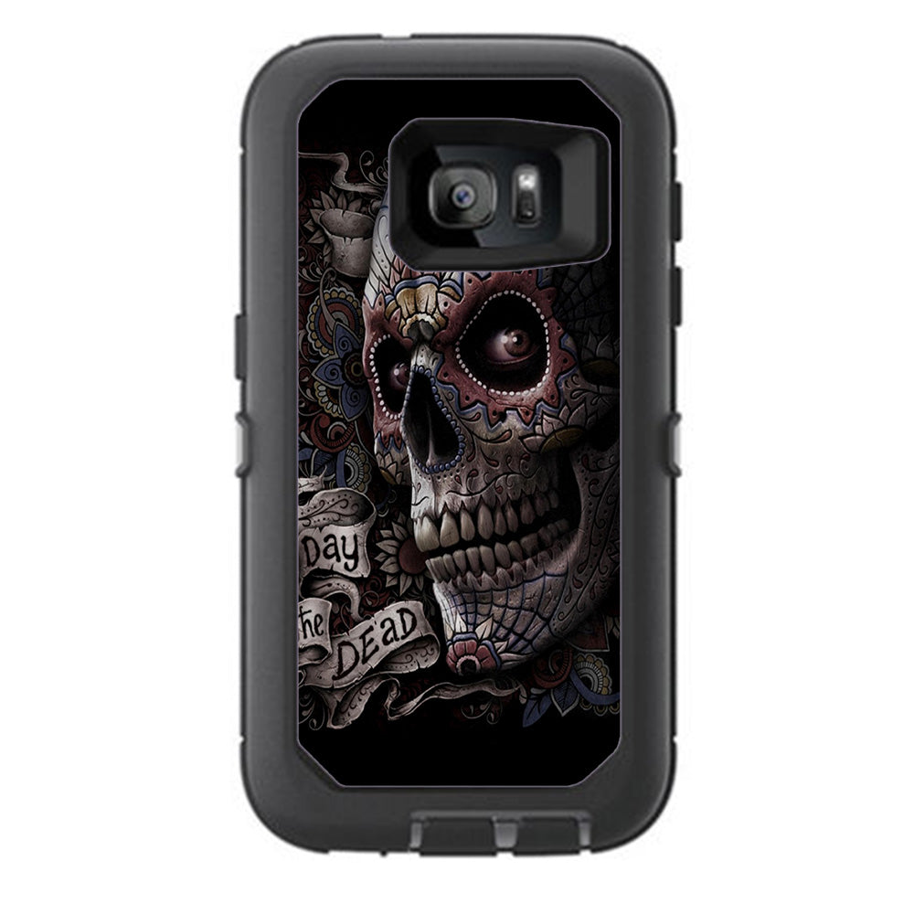 Day Of The Dead Skull Otterbox Defender Samsung Galaxy S7 Skin