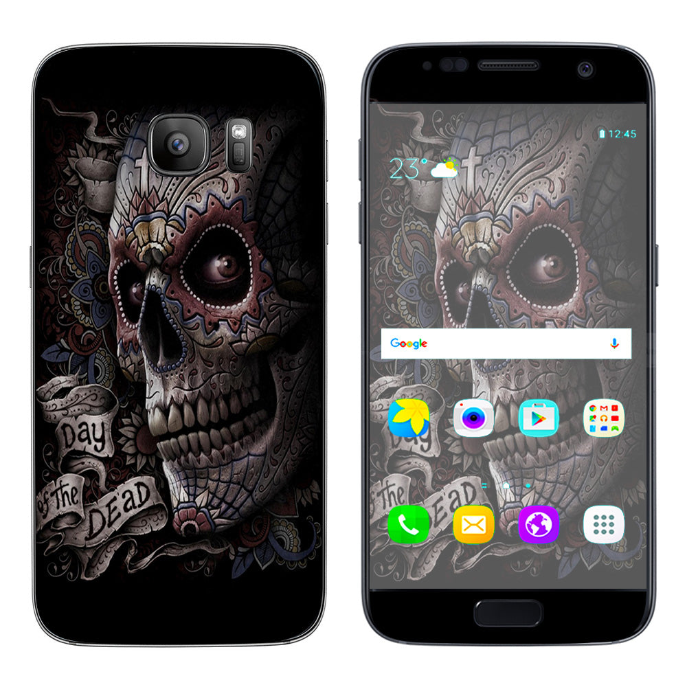  Day Of The Dead Skull Samsung Galaxy S7 Skin