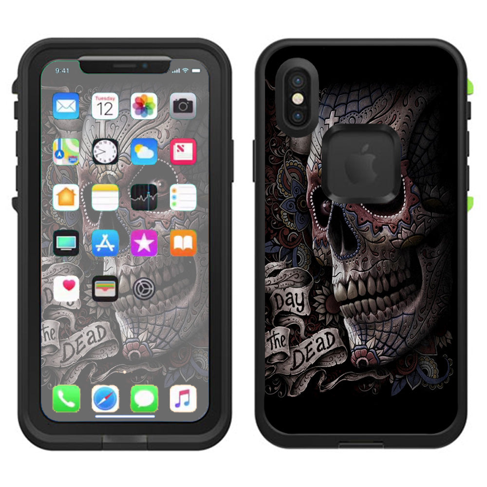  Day Of The Dead Skull Lifeproof Fre Case iPhone X Skin