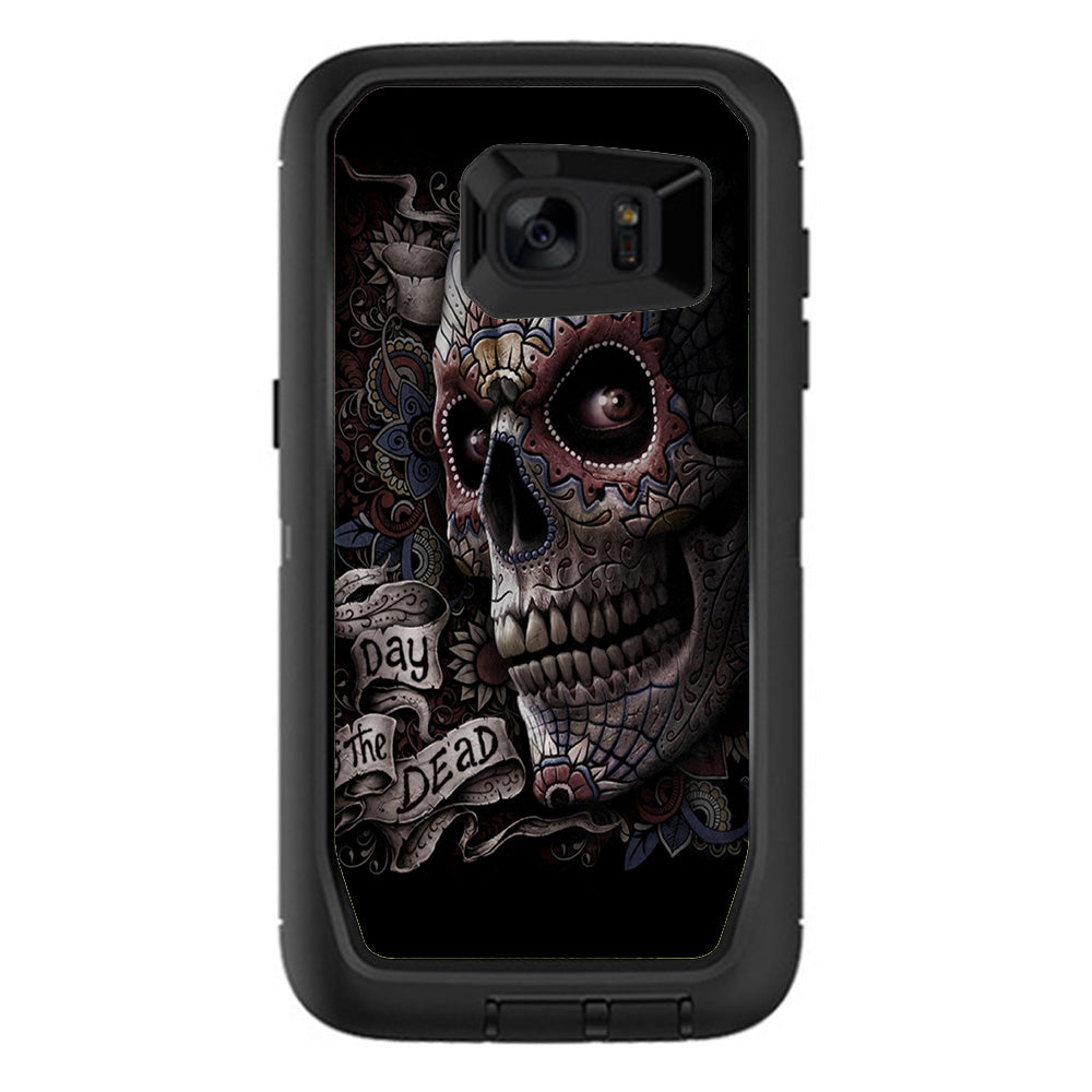 Day Of The Dead Skull Otterbox Defender Samsung Galaxy S7 Edge Skin
