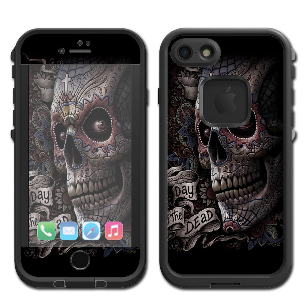  Day Of The Dead Skull Lifeproof Fre iPhone 7 or iPhone 8 Skin