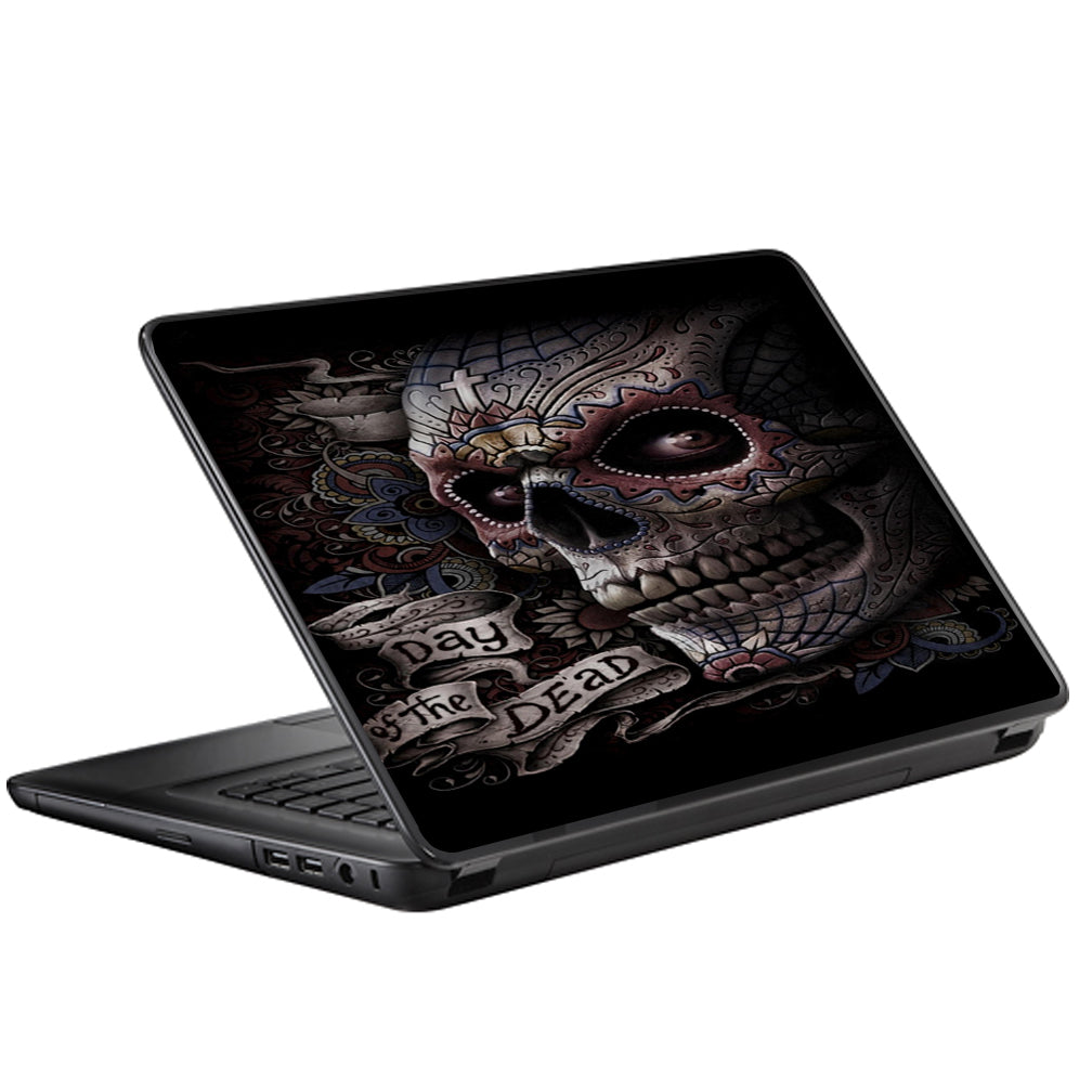  Day Of The Dead Skull Universal 13 to 16 inch wide laptop Skin