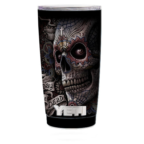  Day Of The Dead Skull Yeti 20oz Rambler Tumbler Skin