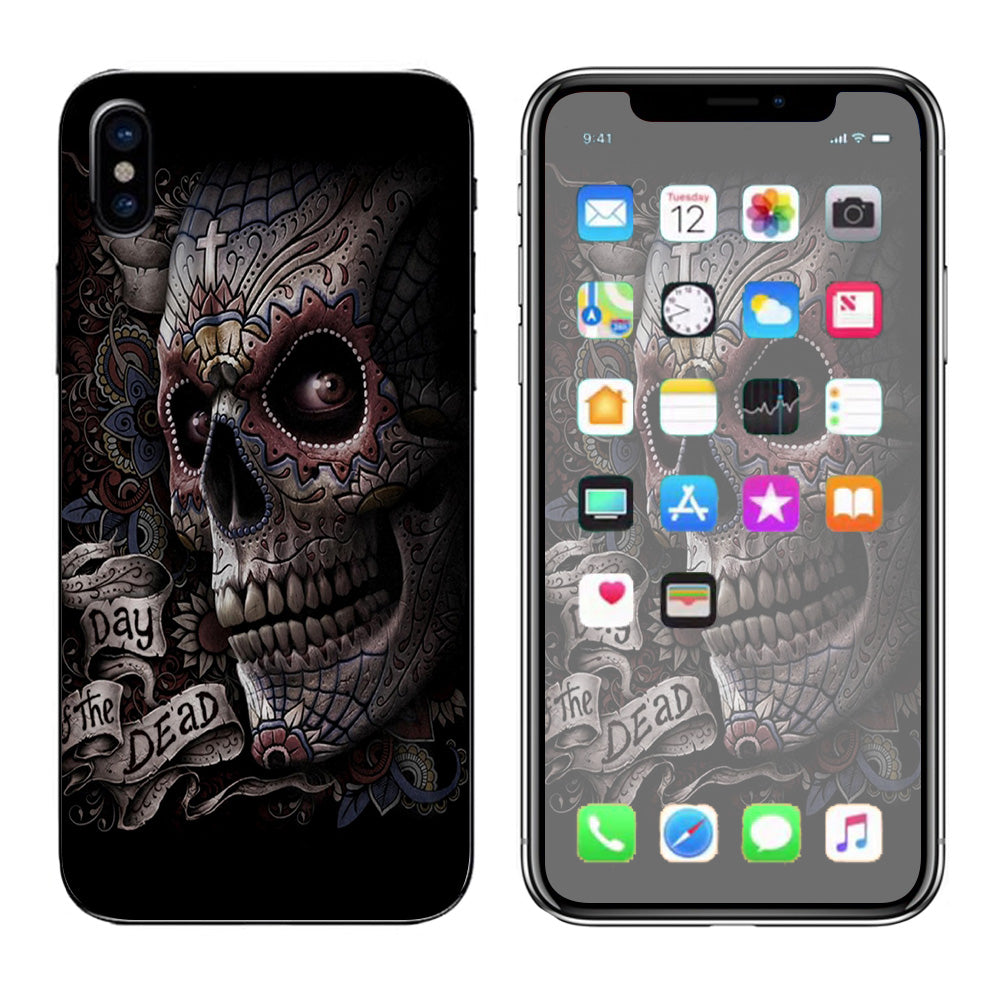  Day Of The Dead Skull Apple iPhone X Skin