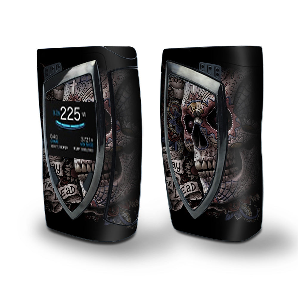 Skin Decal Vinyl Wrap for Smok Devilkin Kit 225w Vape (includes TFV12 Prince Tank Skins) skins cover/ Day of the Dead Skull