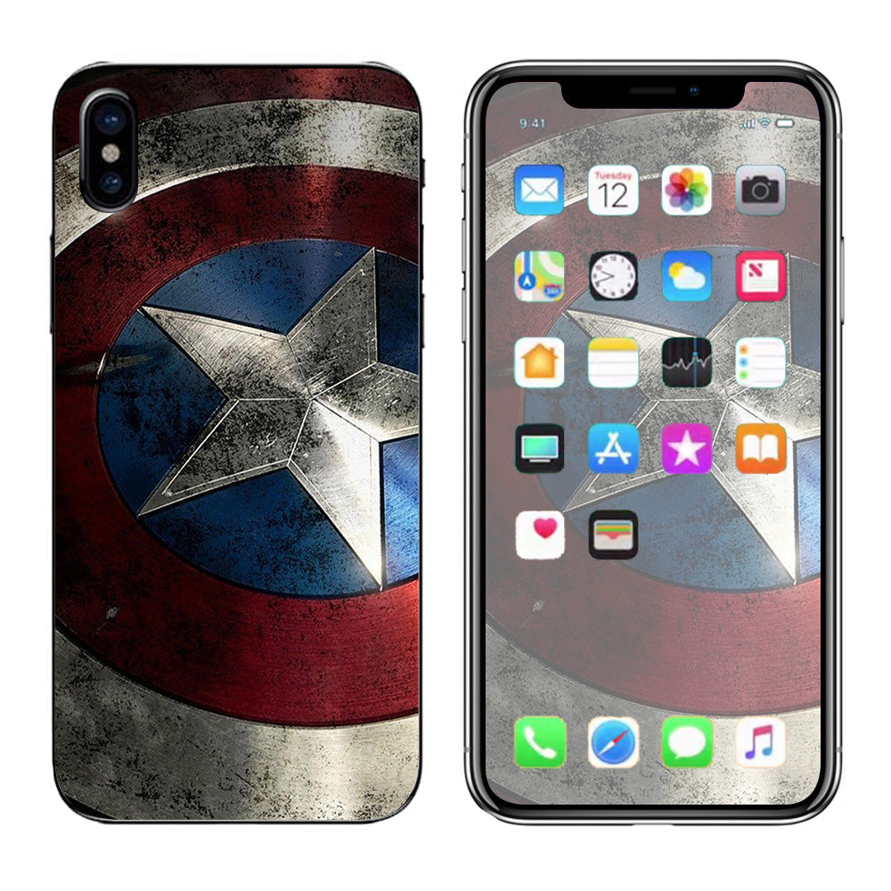  America Sheild Apple iPhone X Skin
