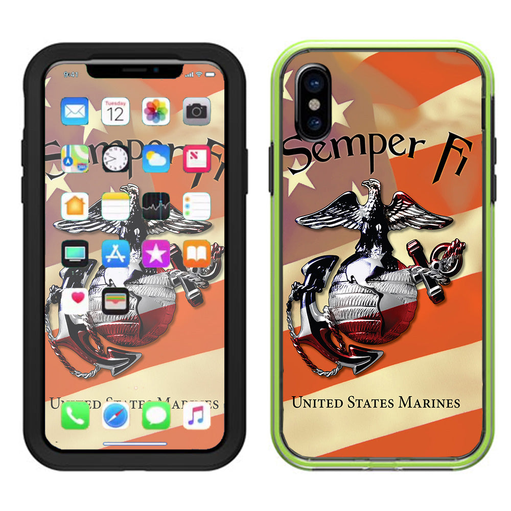  Semper Fi Usmc America Lifeproof Slam Case iPhone X Skin
