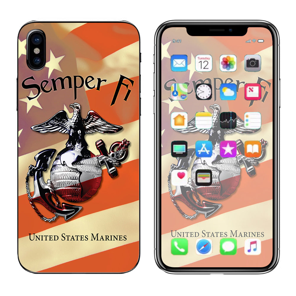  Semper Fi Usmc America Apple iPhone X Skin
