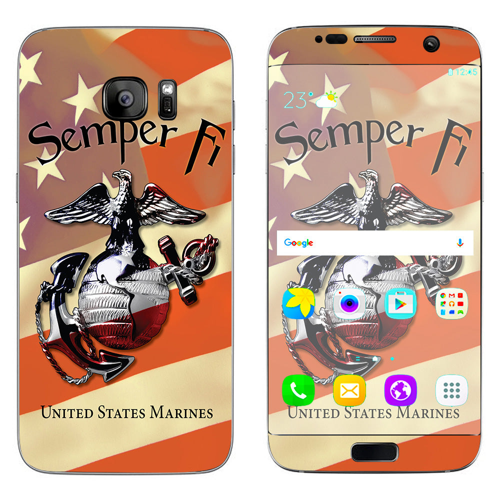  Semper Fi Usmc America Samsung Galaxy S7 Edge Skin