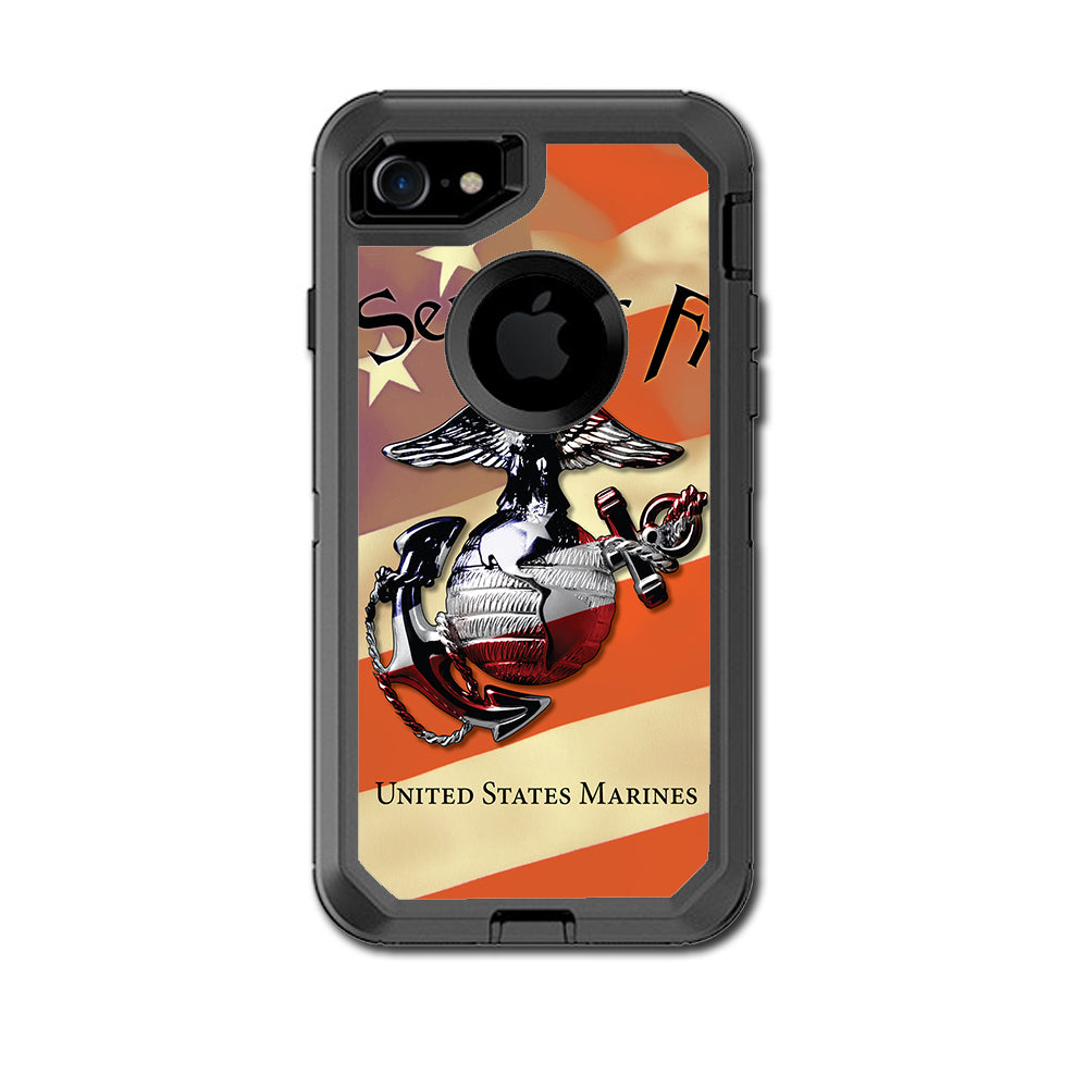  Semper Fi Usmc America Otterbox Defender iPhone 7 or iPhone 8 Skin