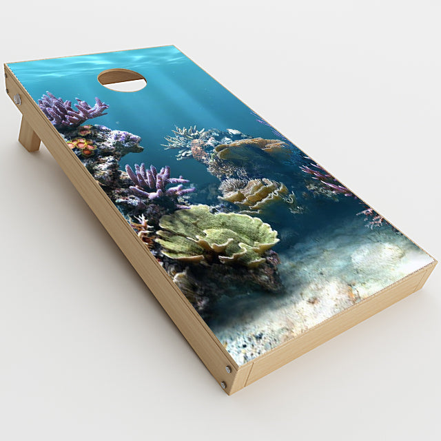  Under Water Coral Live Cornhole Game Boards  Skin