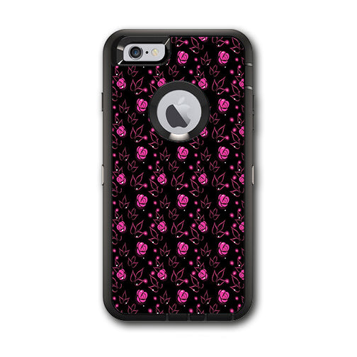  Pink Rose Pattern Otterbox Defender iPhone 6 PLUS Skin