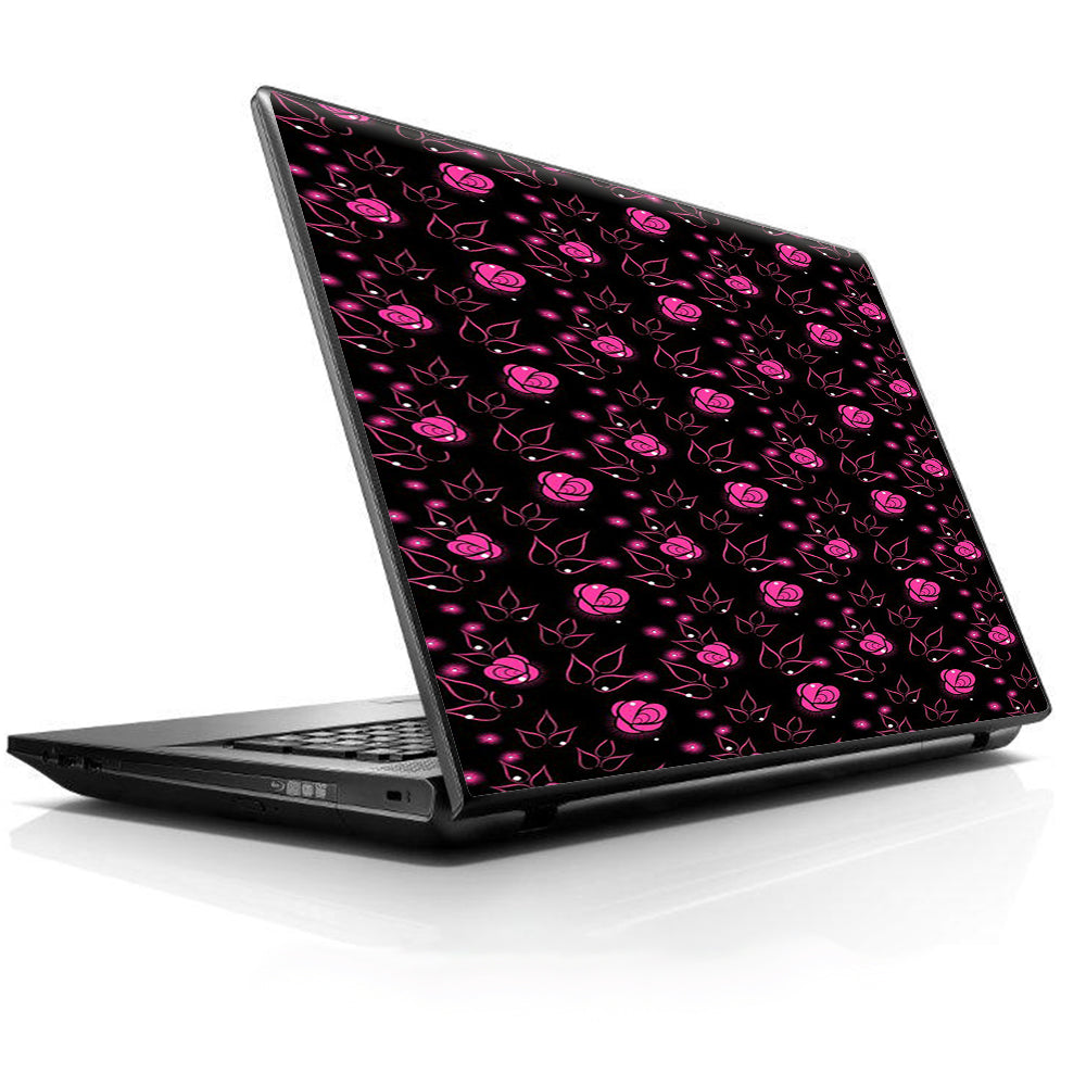  Pink Rose Pattern Universal 13 to 16 inch wide laptop Skin