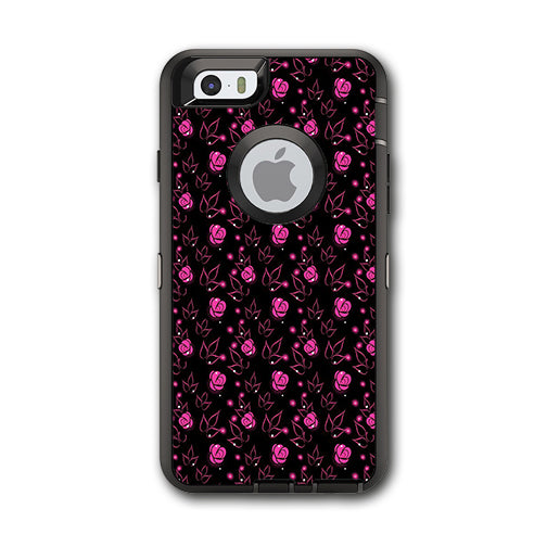  Pink Rose Pattern Otterbox Defender iPhone 6 Skin