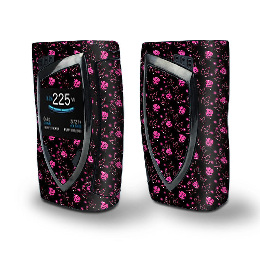 Skin Decal Vinyl Wrap for Smok Devilkin Kit 225w Vape (includes TFV12 Prince Tank Skins) skins cover/ Pink Rose Pattern