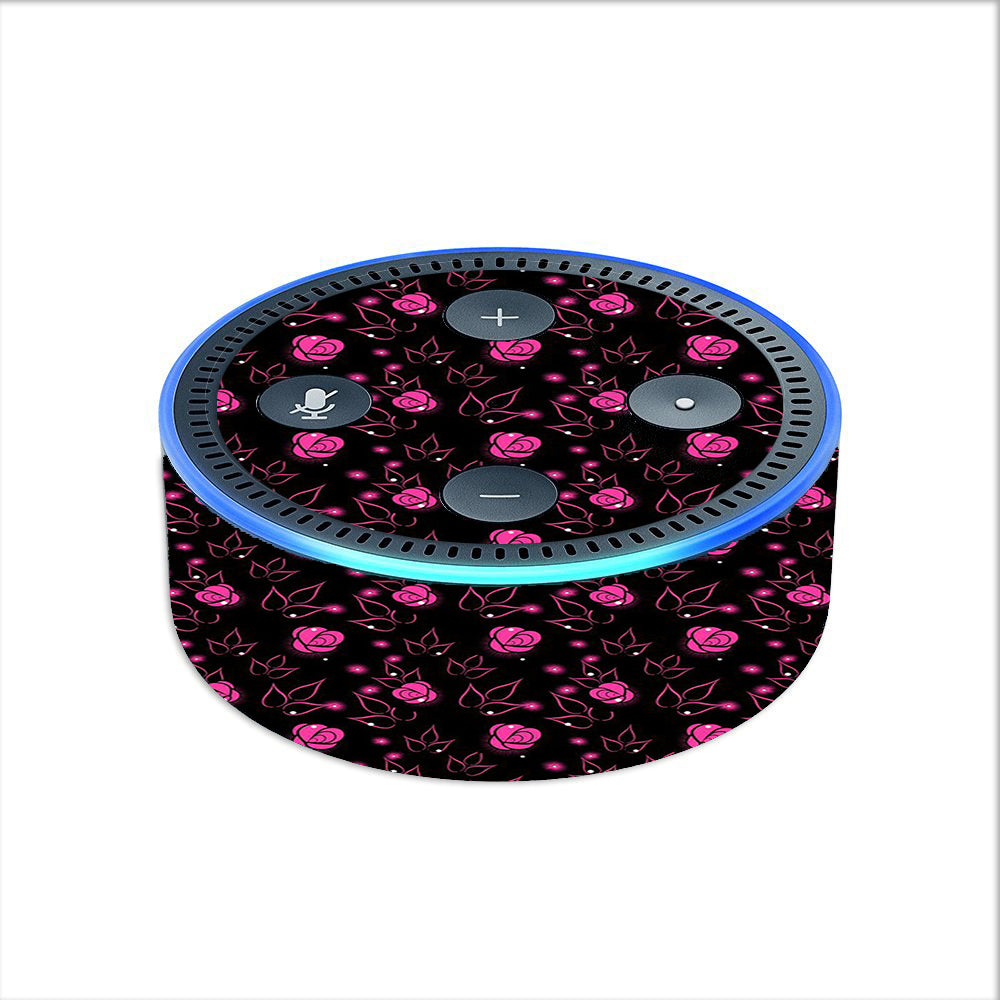  Pink Rose Pattern Amazon Echo Dot 2nd Gen Skin