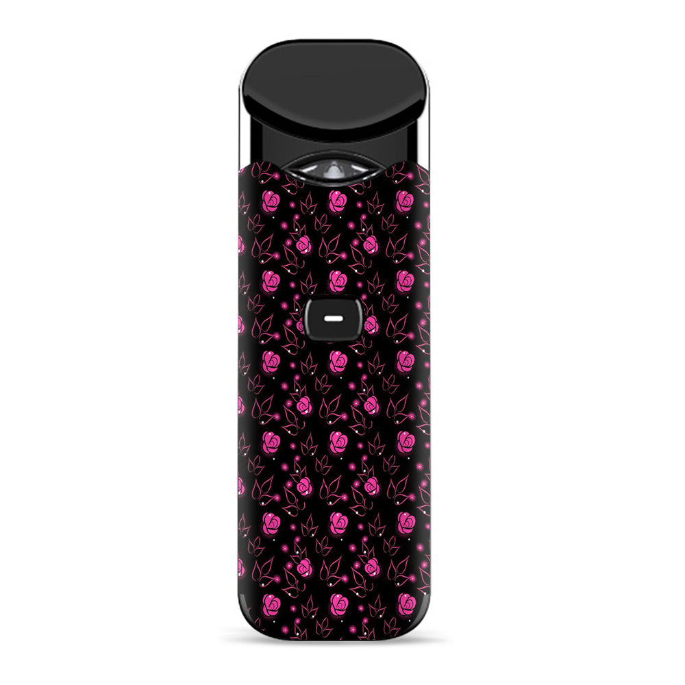 Skins Decals for Smok Nord Pod Vape / Pink Rose Pattern itsaskin.com Skins Decals for Smok Nord Pod Vape / Pink Rose Pattern itsaskin.com