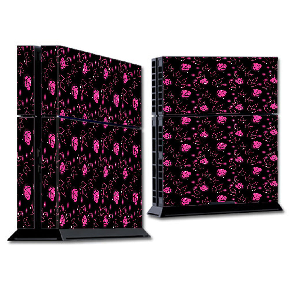  Pink Rose Pattern Sony Playstation PS4 Skin