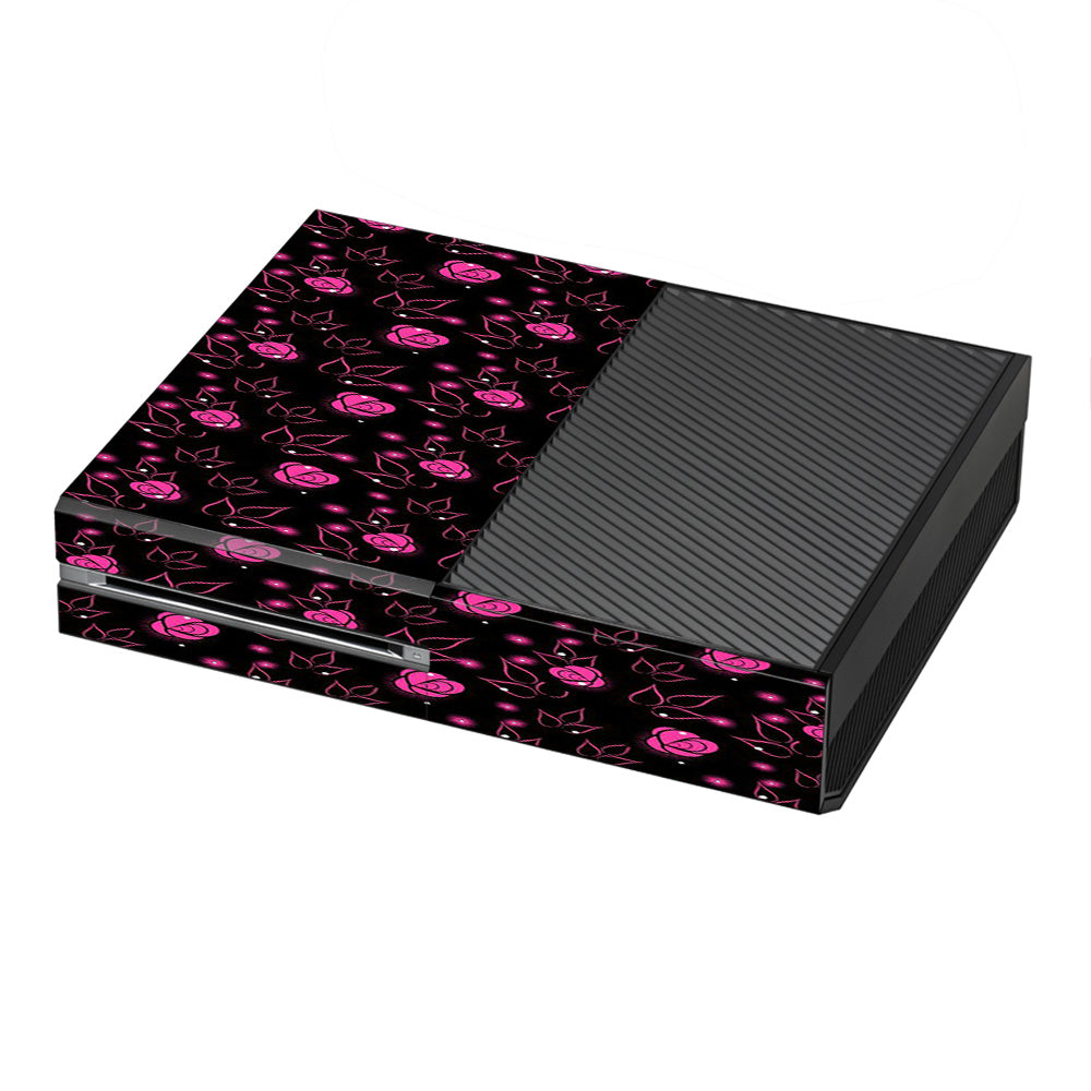  Pink Rose Pattern Microsoft Xbox One Skin
