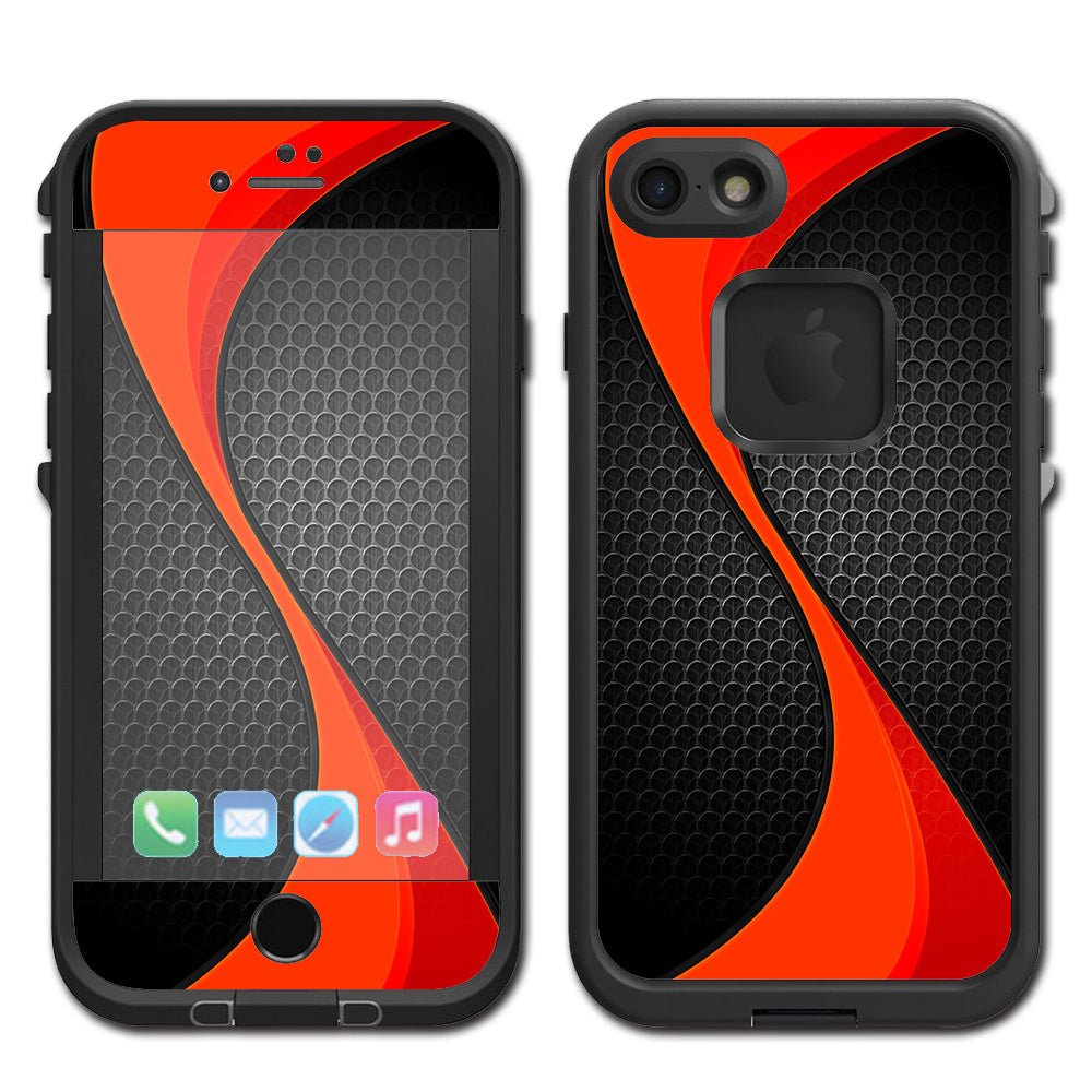  Red Twist Black Metallic Lifeproof Fre iPhone 7 or iPhone 8 Skin