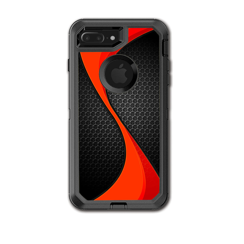  Red Twist Black Metallic Otterbox Defender iPhone 7+ Plus or iPhone 8+ Plus Skin