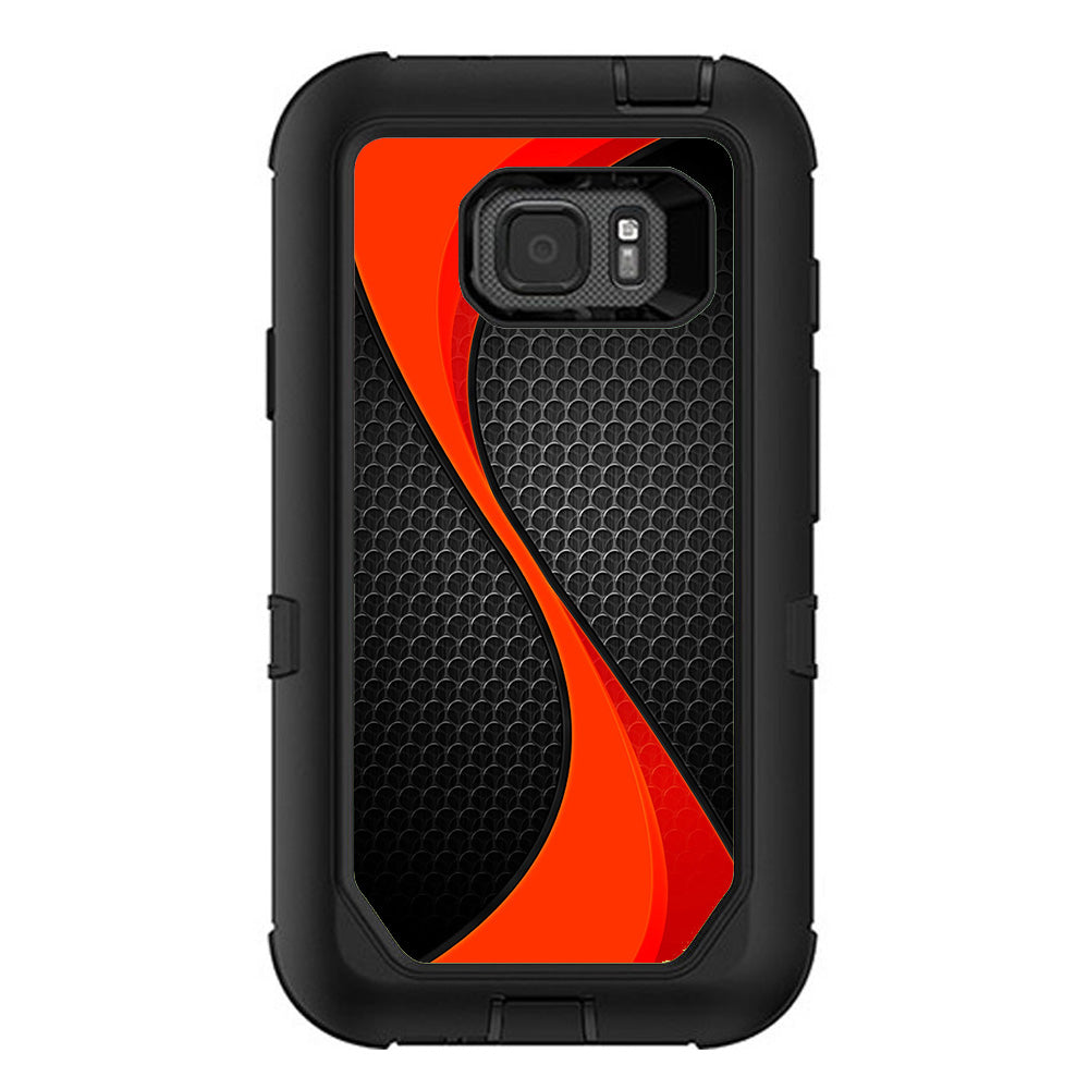  Red Twist Black Metallic Otterbox Defender Samsung Galaxy S7 Active Skin