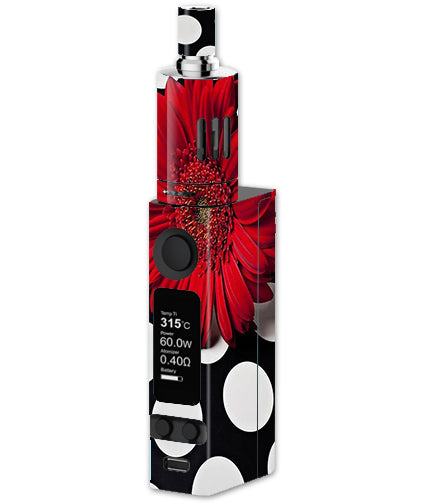  Red Flower On Polka Dots Joyetech Evic VTC Mini Skin