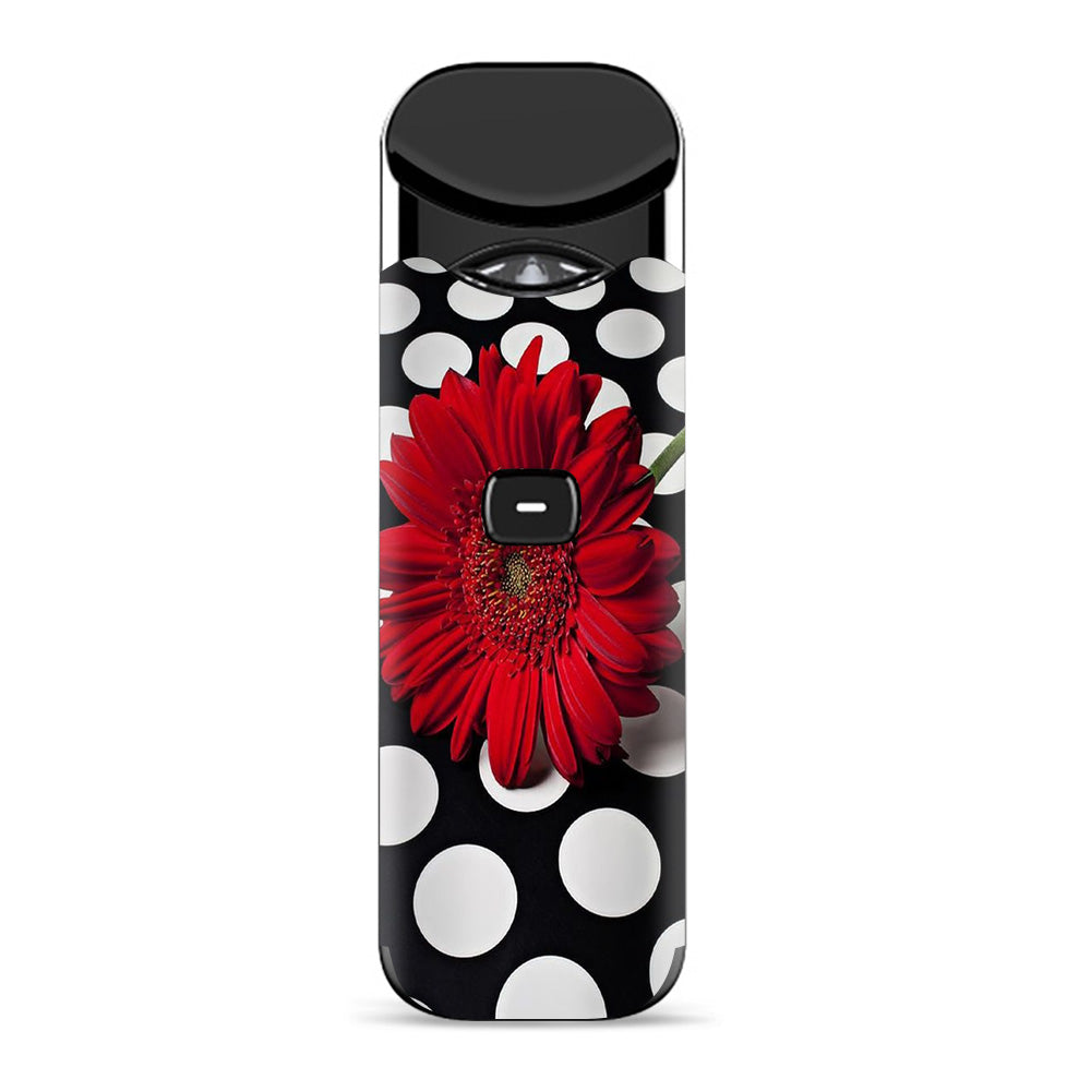  Red Flower On Polka Dots Smok Nord Skin
