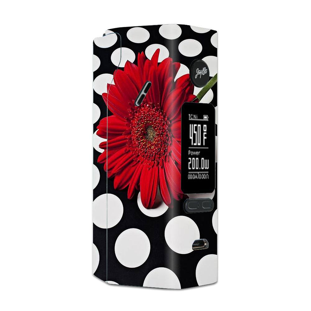  Red Flower On Polka Dots Wismec Reuleaux RX 2/3 combo kit Skin