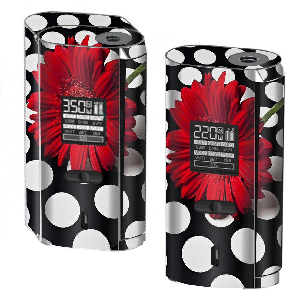  Red Flower On Polka Dots Smok GX2/4 350w Skin