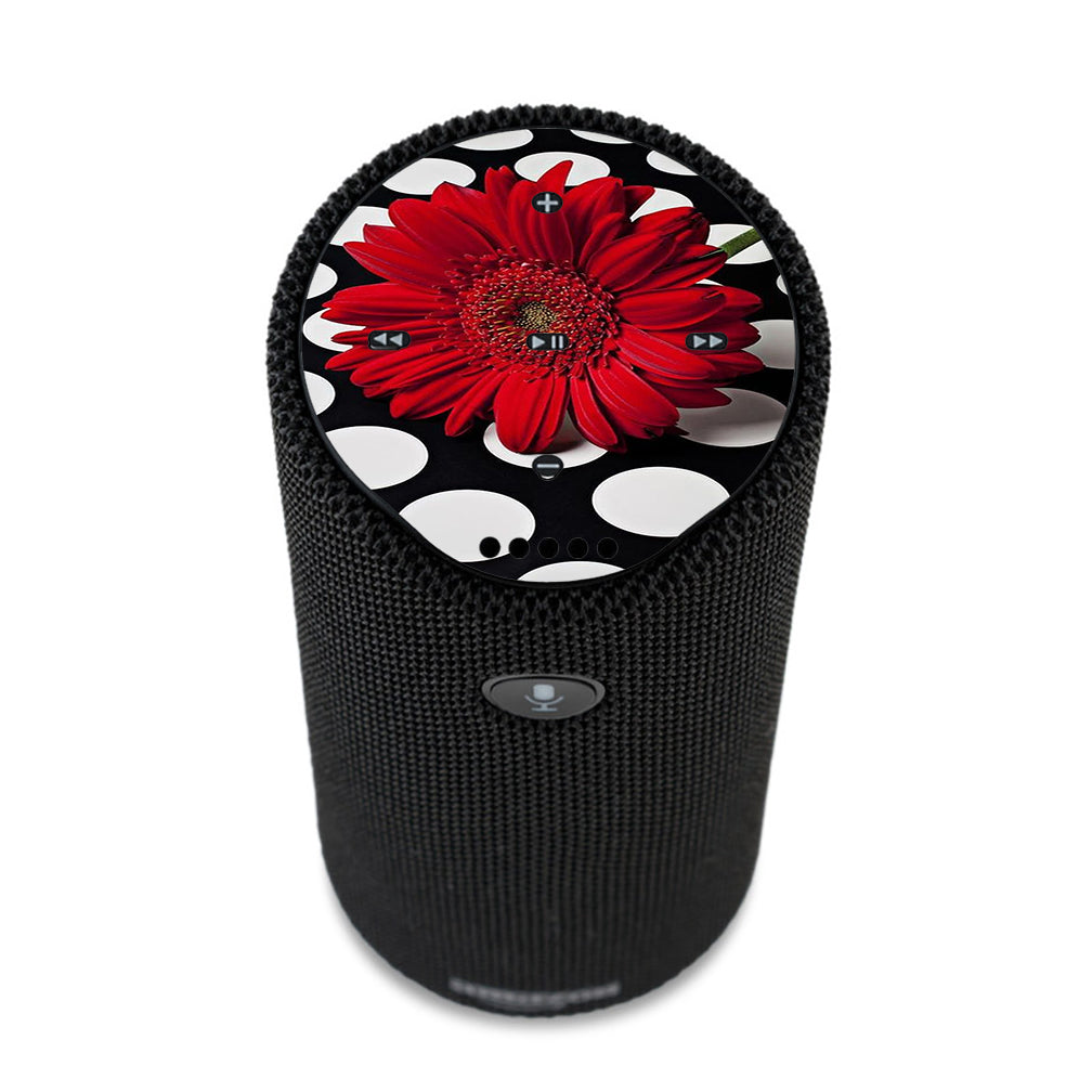  Red Flower On Polka Dots Amazon Tap Skin