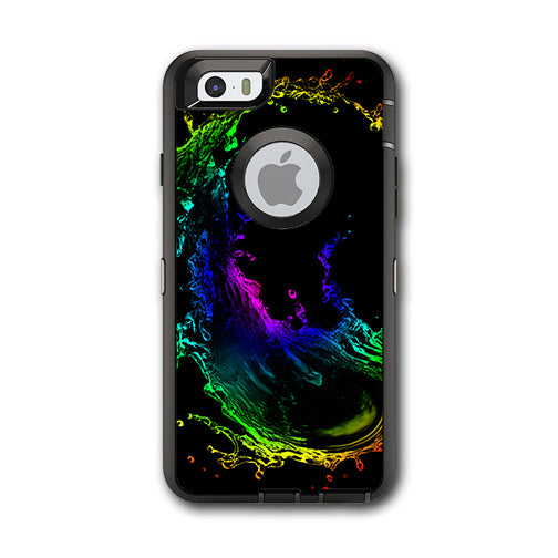  Rainbow Water Splash Otterbox Defender iPhone 6 Skin