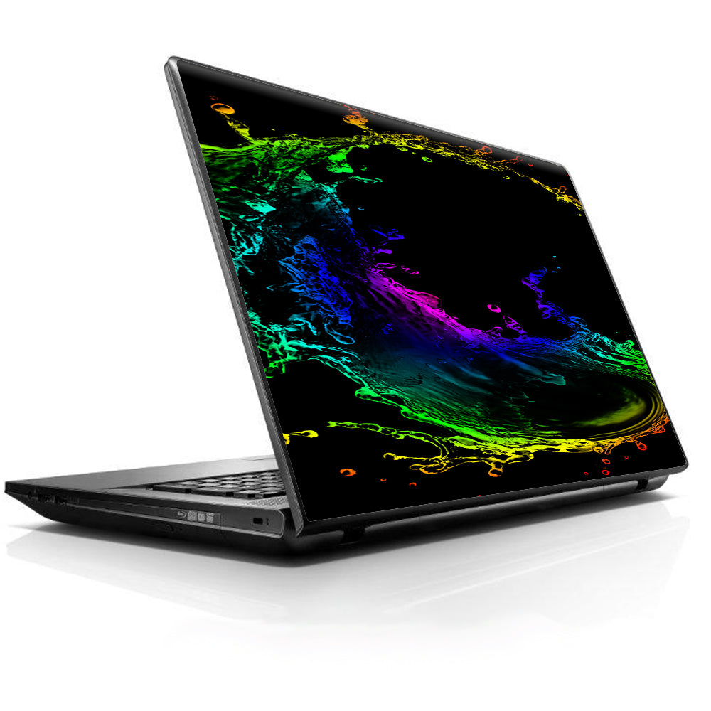  Rainbow Water Splash Universal 13 to 16 inch wide laptop Skin
