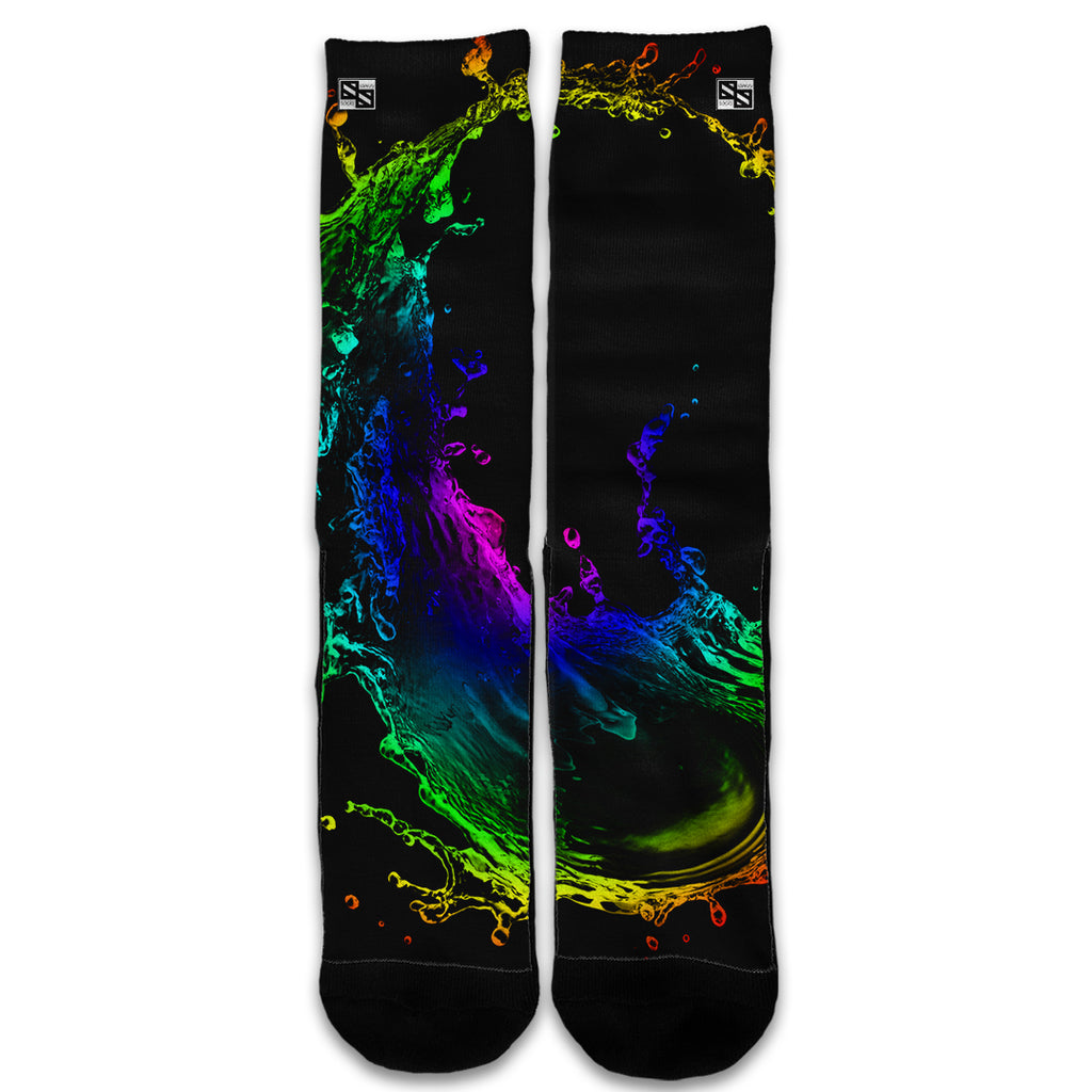  Rainbow Water Splash Universal Socks