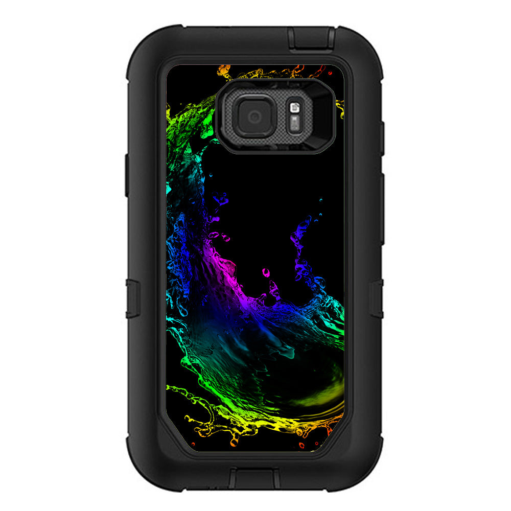  Rainbow Water Splash Otterbox Defender Samsung Galaxy S7 Active Skin