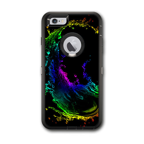  Rainbow Water Splash Otterbox Defender iPhone 6 PLUS Skin