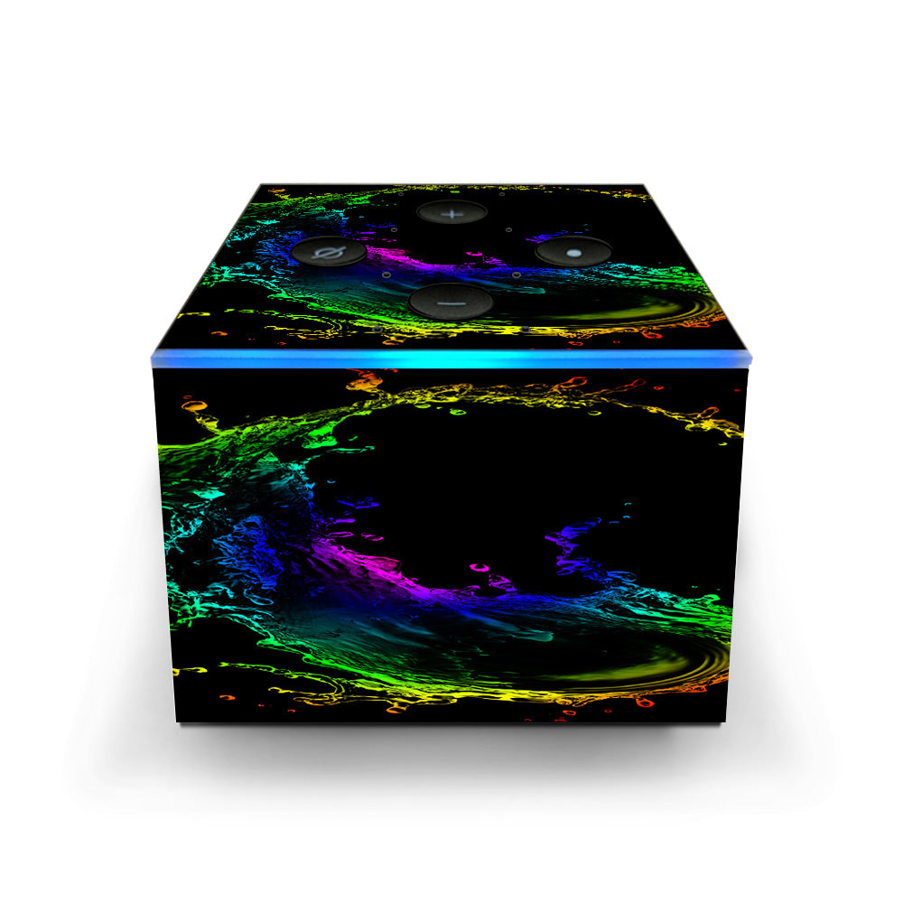  Rainbow Water Splash Amazon Fire TV Cube Skin